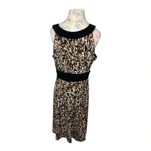 Perceptions New York Jeweled Neck Animal Print Dress Size 14 - Picture 5 of 10